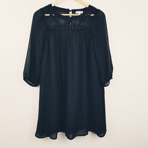 Kori Boho Black Mini Dress